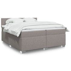 shumee Boxspring posteľ s matracom sivohnedý 200x200 cm látka