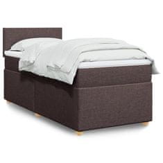 shumee Boxspring posteľ s matracom tmavohnedá 90x190 cm látka