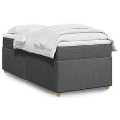 shumee Boxspring posteľ s matracom tmavosivá 100x200 cm látka