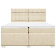 Petromila vidaXL Boxspring posteľ s matracom krémová 200x200 cm látka