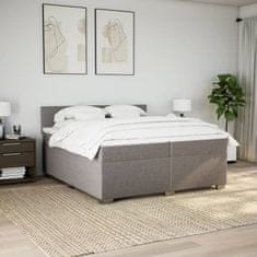 Petromila vidaXL Boxspring posteľ s matracom sivohnedý 200x200 cm látka