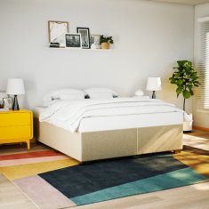 Petromila vidaXL Boxspring posteľ s matracom krémová 200x200 cm látka