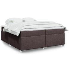 shumee Boxspring posteľ s matracom tmavohnedá 200x200 cm látka