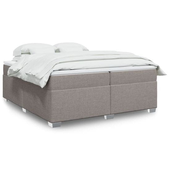 shumee Boxspring posteľ s matracom sivohnedý 200x200 cm látka