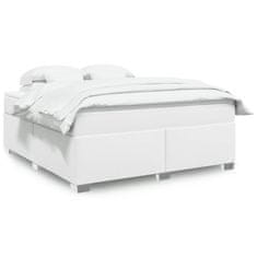 Petromila vidaXL Boxspring posteľ s matracom biela 180x200 cm umelá koža