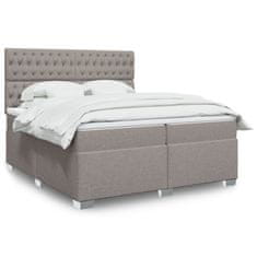 shumee Boxspring posteľ s matracom sivohnedý 200x200 cm látka