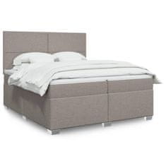 shumee Boxspring posteľ s matracom sivohnedý 200x200 cm látka