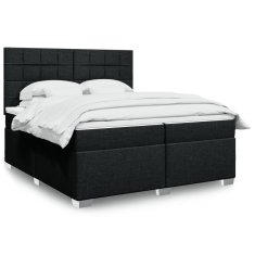 Petromila vidaXL Boxspring posteľ s matracom čierna 200x200 cm látka