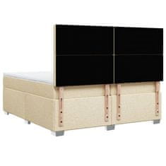 Petromila vidaXL Boxspring posteľ s matracom krémová 200x200 cm látka