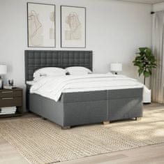 Petromila vidaXL Boxspring posteľ s matracom tmavosivá 200x200 cm látka