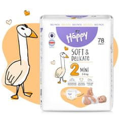 Bella Happy Baby Plienky jednorazové Mini 3-6 kg Big Pack 78 ks