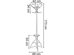 Wellhox Stojaci vešiak Livio biely 173 cm