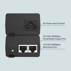 TP-LINK TL-POE160S Gigabitový PoE+ injektor, 802.3af/at, 30W