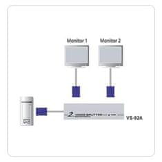 Aten Video rozbočovač 1PC - 2VGA 350MHz