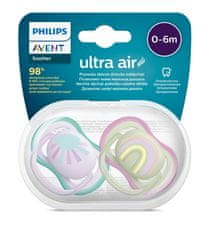 Philips Avent Cumlík Ultra air Obrázok 0-6m dievča (dúha), 2ks