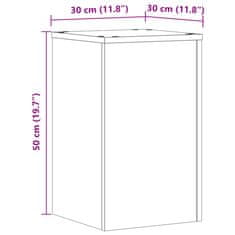 Vidaxl Stojany na rastliny 2 ks sivé sonoma 30x30x50 cm kompoz. drevo