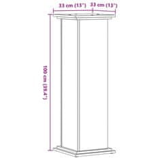 Vidaxl Stojan na rastliny sivý sonoma 33x33x100 cm kompozitné drevo