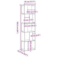 Petromila vidaXL Knižnica 5 políc hnedý dub 45x23,5x162,5 cm kompozitné drevo