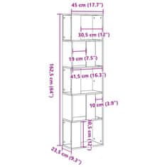 Petromila vidaXL Knižnica 5 políc čierna 45x23,5x162,5 cm kompozitné drevo