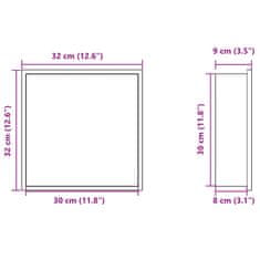 Petromila vidaXL Výklenok do sprchy matná biela 32x32x9 cm nerezová oceľ