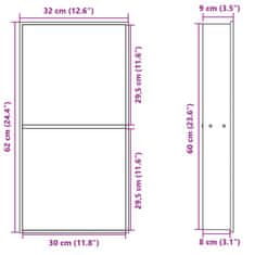 Petromila vidaXL Výklenok do sprchy brúsený zlatý 32x62x9 cm nerezová oceľ