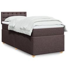 shumee Boxspring posteľ s matracom tmavohnedá 90x190 cm látka