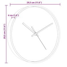 Vidaxl Nástenné hodiny zlaté a modré Ø29,5 cm polystyrén a sklo