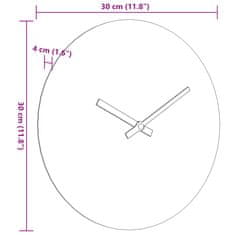 Vidaxl Nástenné hodiny žlté a čierne Ø30 cm kompozitné drevo