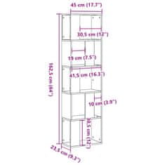 Petromila vidaXL Knižnica 5 políc dub sonoma 45x23,5x162,5 cm kompozitné drevo