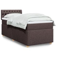 shumee Boxspring posteľ s matracom tmavohnedá 90x190 cm látka