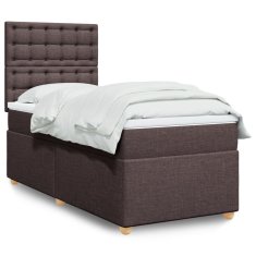 shumee Boxspring posteľ s matracom tmavohnedá 90x190 cm látka