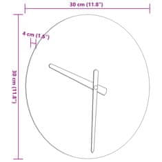 Vidaxl Nástenné hodiny so svietiacimi ručičkami a indexmi žlté Ø30 cm