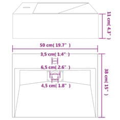 Petromila vidaXL Umývadlo minerálny/mramorový odliatok 50x38x11cm antracitové