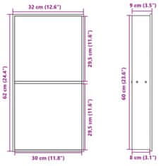 Petromila vidaXL Výklenok do sprchy brúsený strieborná 32x62x9 cm nerezová oceľ