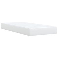 Petromila vidaXL Boxspring posteľ s matracom biela 100x200 cm umelá koža