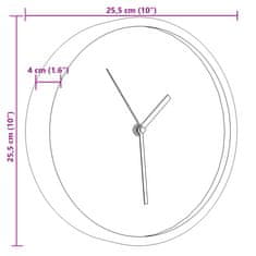 Vidaxl Nástenné hodiny modré Ø25,5 cm polystyrén a sklo