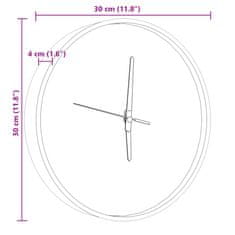 Vidaxl Nástenné hodiny so svietiacimi ručičkami a indexmi modré Ø30 cm