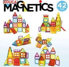 EDUCA Magnetická stavebnica Magnetics 42 vďaky