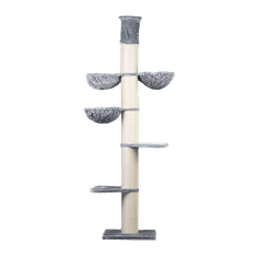 RHR Quality Škrabadlo Maine Coon Tower Light Grey 245-295 cm PLUS