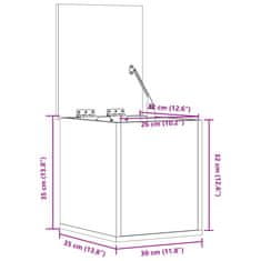 Vidaxl Úložný box dub sonoma 30x35x35 cm kompozitné drevo