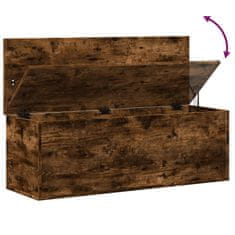 Vidaxl Úložný box dymový dub 102x35x35 cm kompozitné drevo