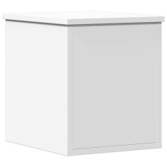 Vidaxl Úložný box biely 30x35x35 cm kompozitné drevo