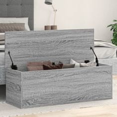 shumee vidaXL Úložný box sivý dub sonoma 90x35x35 cm kompozitné drevo