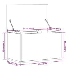 Vidaxl Úložný box čierny 60x35x35 cm kompozitné drevo