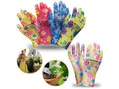 sarcia.eu DALIA Farebné dámske záhradné rukavice s kvetmi 7
