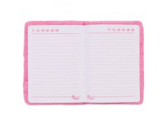 STARPAK Jednorožec Ružový, plyšový zápisník/denník v linajkách A5 