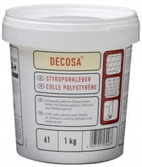 Decosa Penové polystyrénové lepidlo 1 kg účinné rýchloschnúce biele