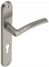 GAMET Vnútorná kľučka dverí s dlhou rozetou pre vložku brúsený nikel