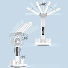 AFF  4156 Stolová LED lampička s ventilátorom, hodinami a kalendárom