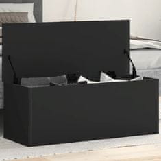 Vidaxl Úložný box čierny 90x35x35 cm spracované drevo